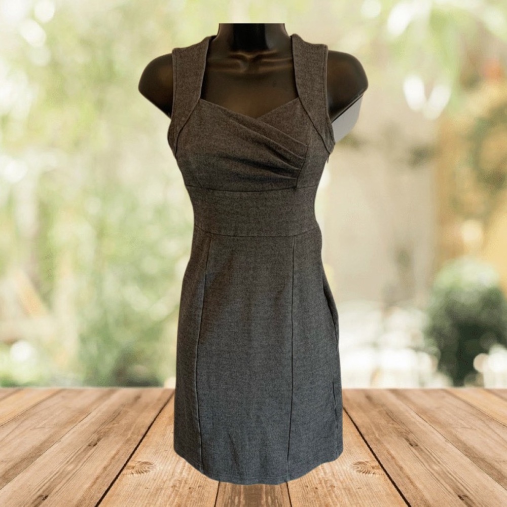 QED London Charcoal Strapless Dress
